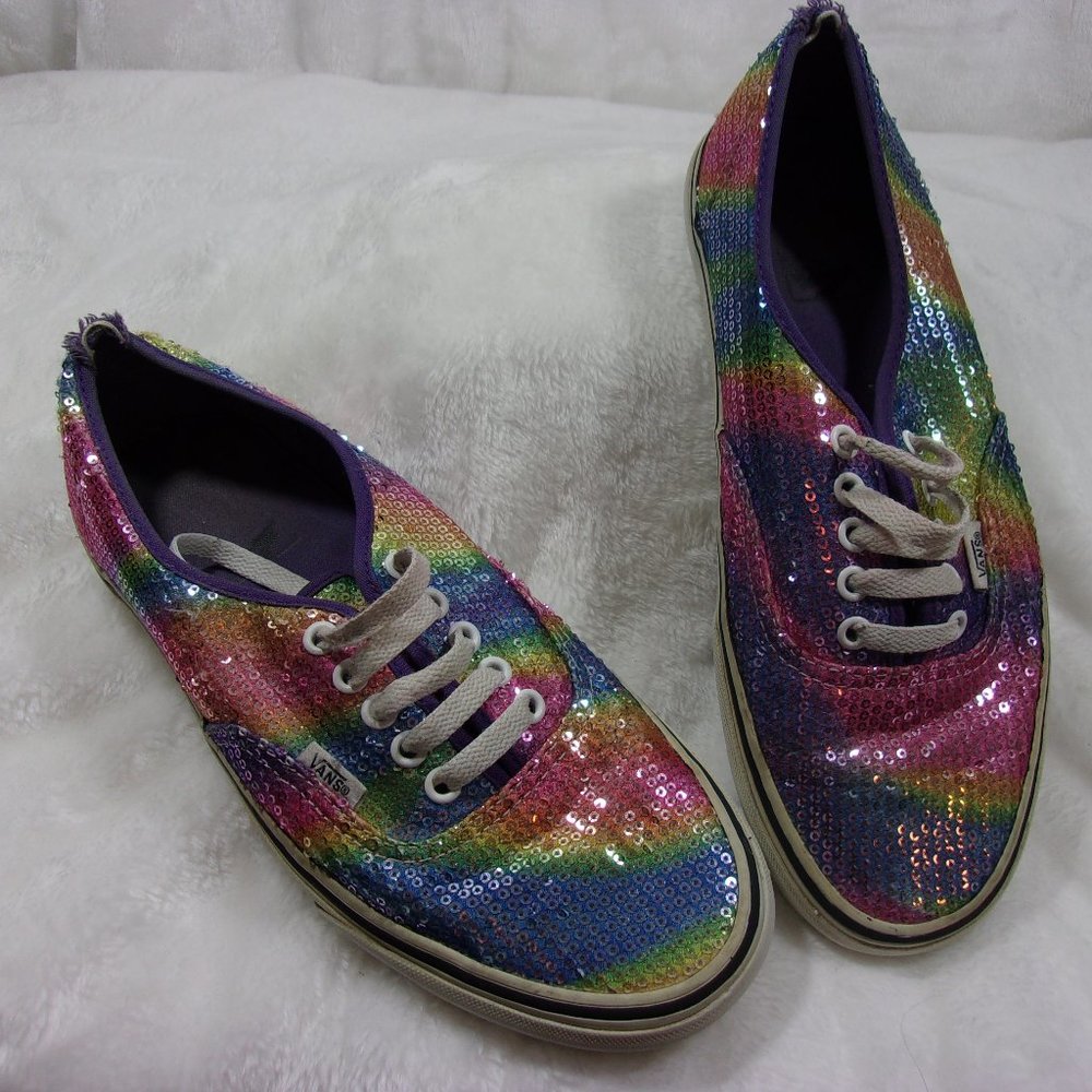 S-61 VANS OFF THE WALL SEQUIN RAINBOW SNEAKER